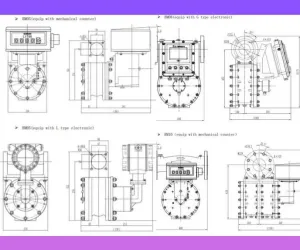 Positive Displacement Flow Meter Flow Meter FC BM-Series 8 drawing_flow_meter_3_inch