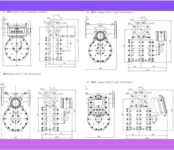 Positive Displacement Flow Meter Flow Meter FC BM-Series 9 drawing_flow_meter_4_inch